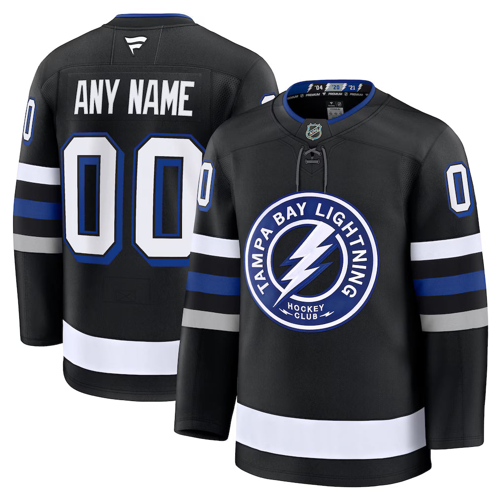 Custom Tampa Bay Lightning Alternate Premium Jersey - Black product image 1