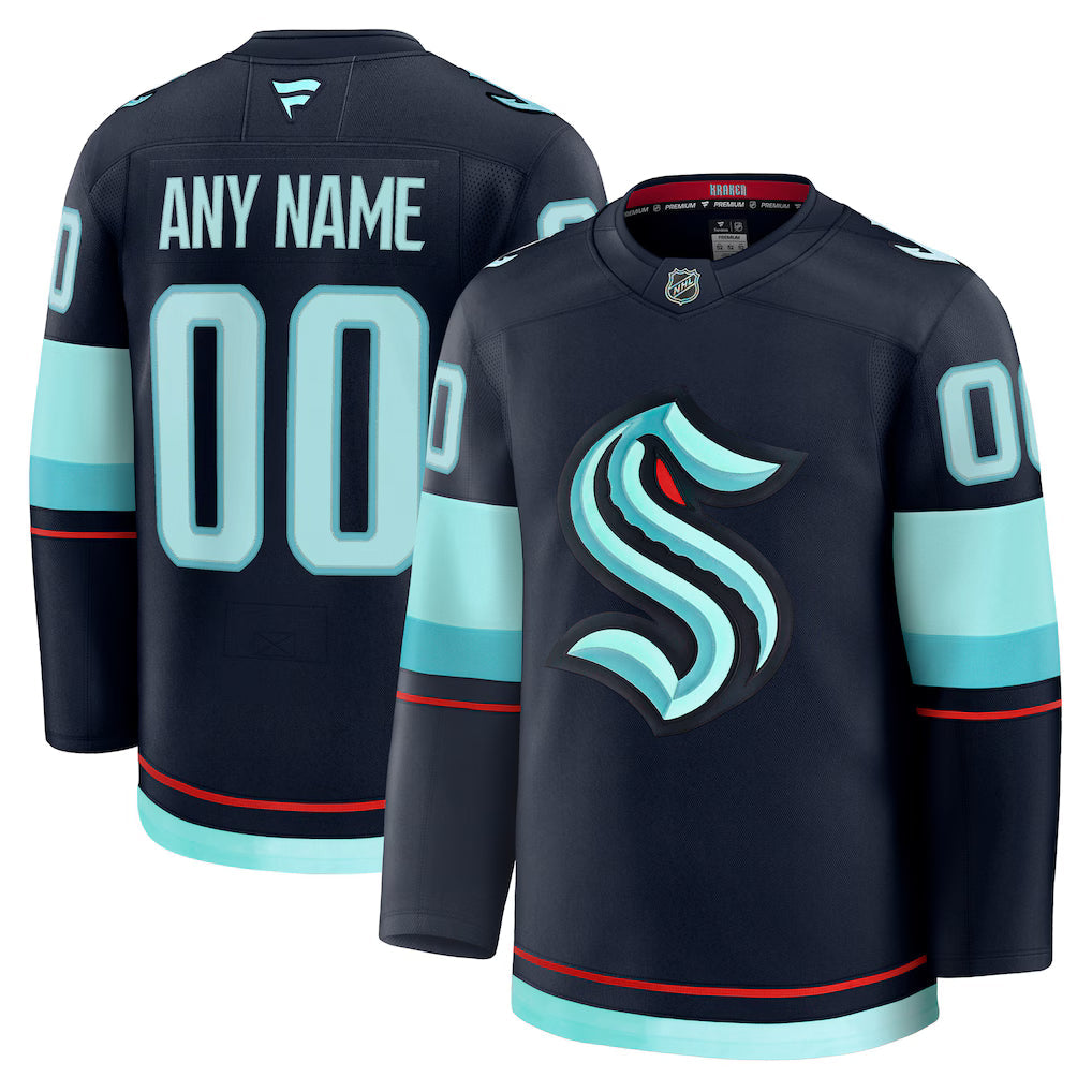 Custom Seattle Kraken Home Premium Jersey - Deep Sea Blue product image 1