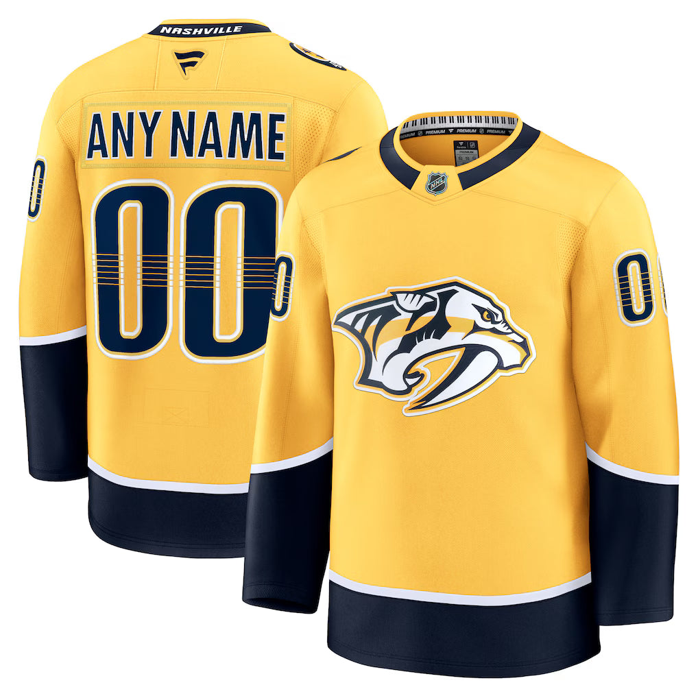 Custom Nashville Predators Home Premium Jersey - Yellow product image 1