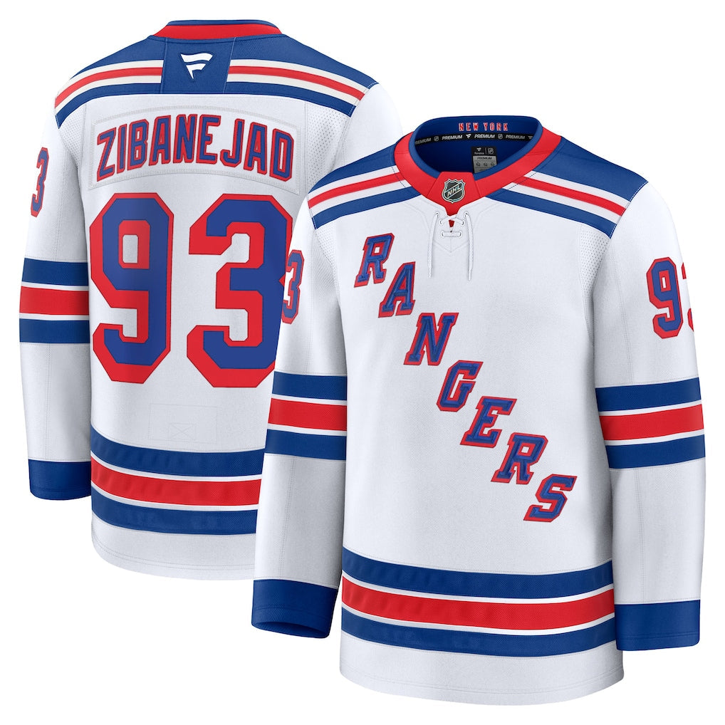 Mika Zibanejad New York Rangers Away Premium Jersey - White product image 1