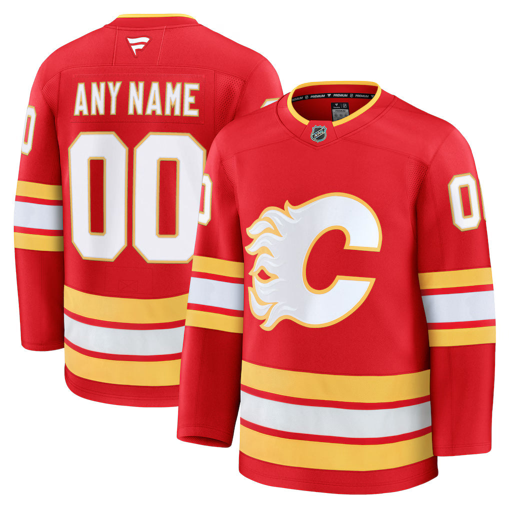 Custom Calgary Flames Home Player Premium Jersey - Red product image 1