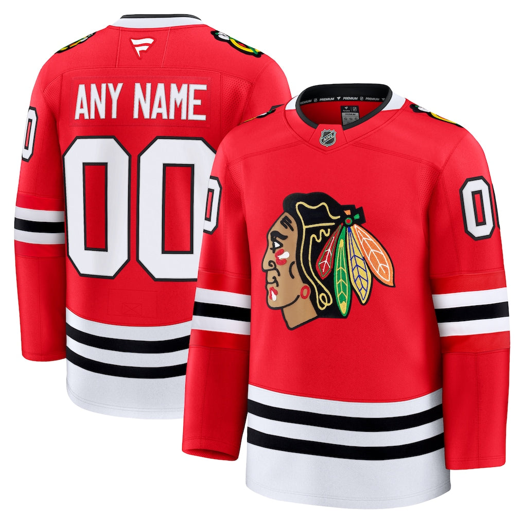 Custom Chicago Blackhawks Home Premium Jersey - Red product image 1