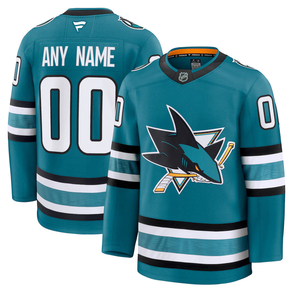 Custom San Jose Sharks Home Premium Jersey - Teal product image 1