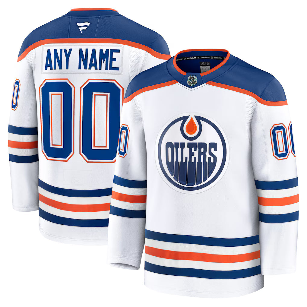 Custom Edmonton Oilers Away Premium Jersey - White product image 1