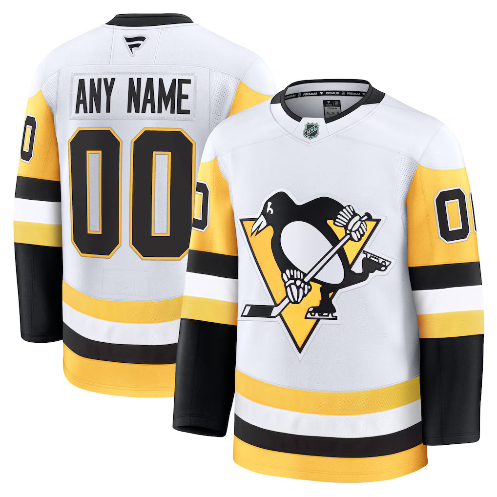 Custom Pittsburgh Penguins Away Premium Jersey - White product image 1