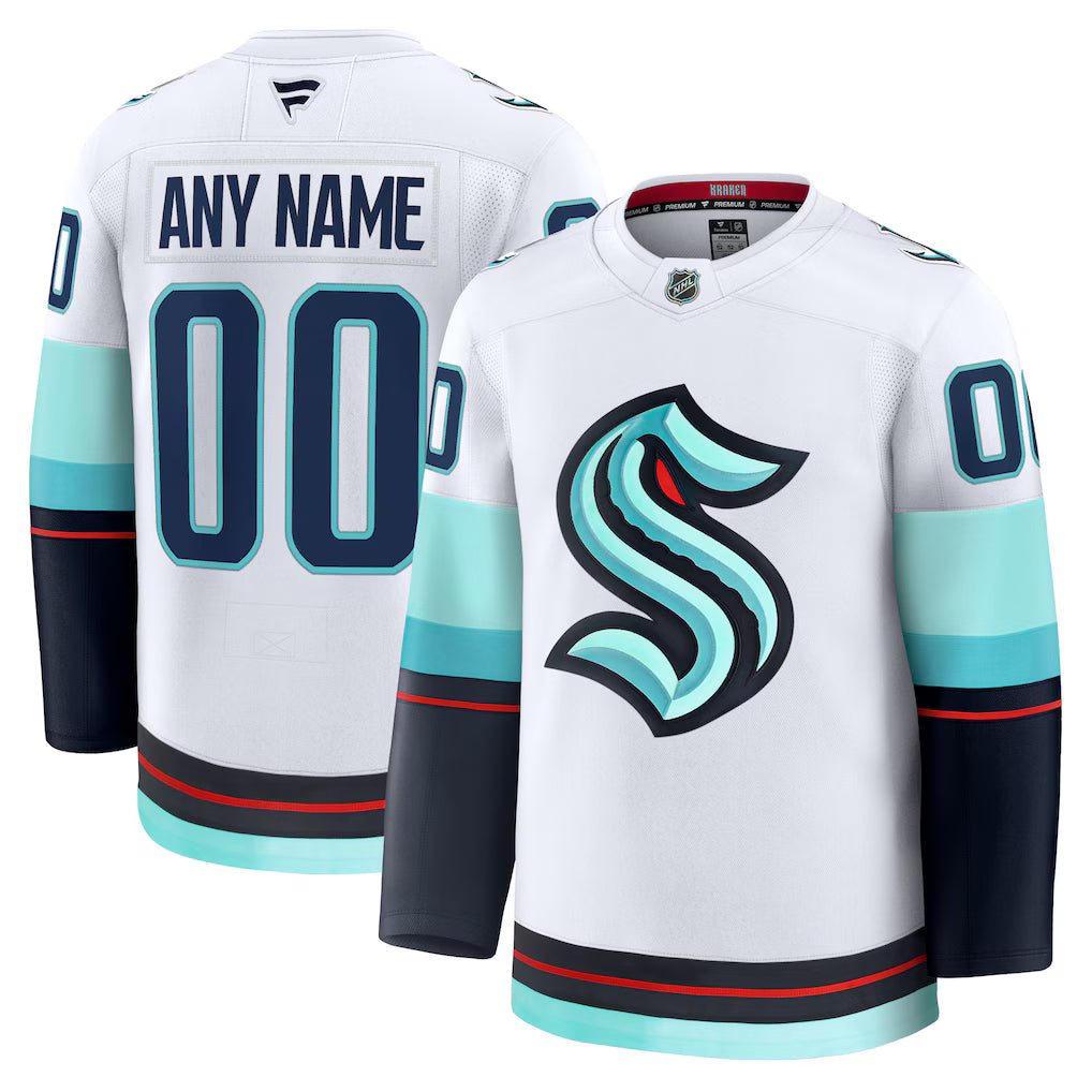 Custom Seattle Kraken Away Premium Jersey - White product image 1