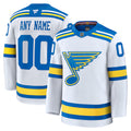 Custom St. Louis Blues Away Premium Player Jersey - White product image 1
