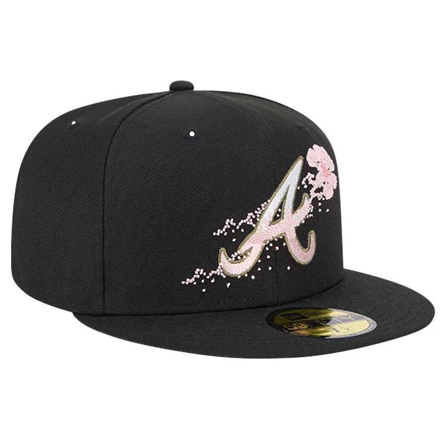 New Era Atlanta Braves Dotted Floral 59FIFTY Fitted Hat product image 3, provided for visual reference and product detail