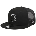 New Era Boston Red Sox Trucker 9FIFTY Snapback Hat-Black/White product image 1, provided for visual reference and product