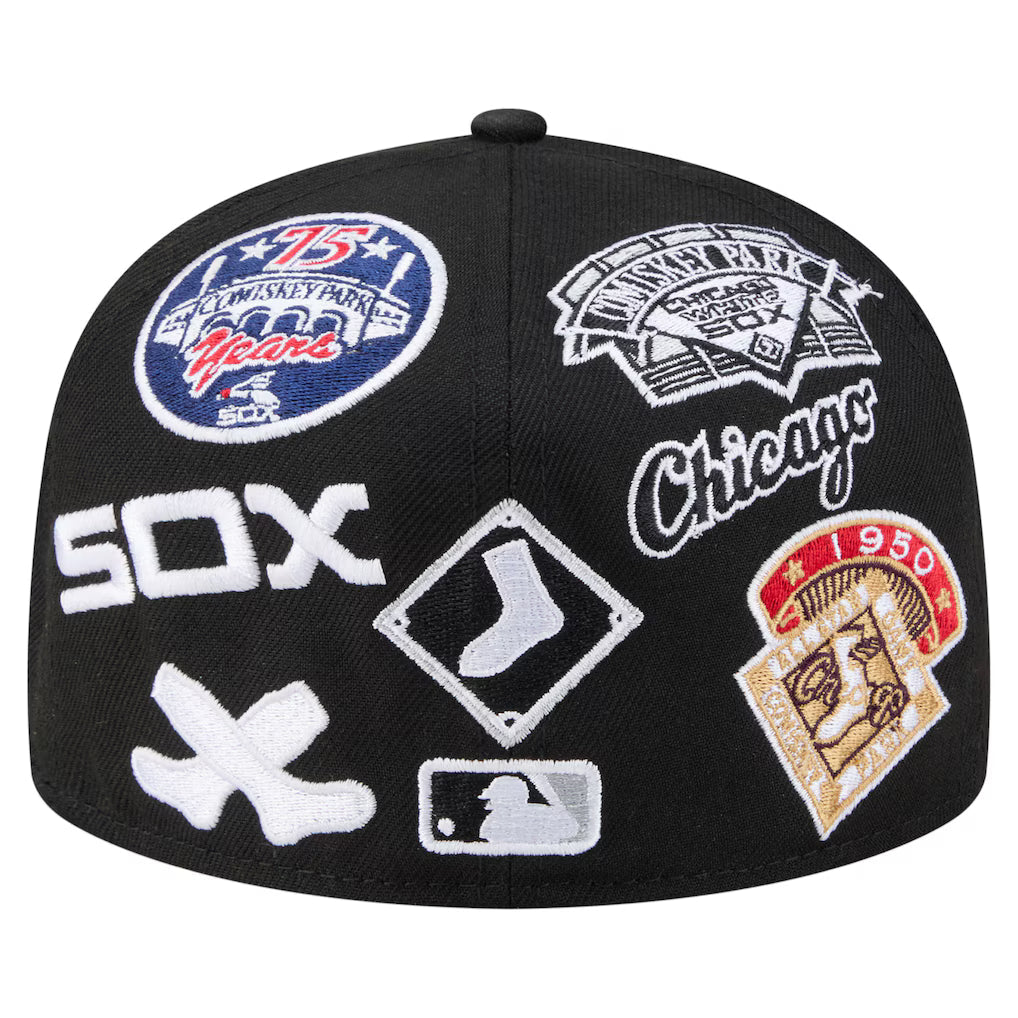 New Era Chicago White Sox All Over 59FIFTY Fitted Hat - Black product image 4, provided for visual reference and product