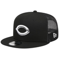 New Era Cincinnati Reds Trucker 9FIFTY Snapback Hat-Black/White product image 1, provided for visual reference and product