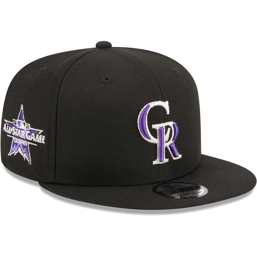 New Era Colorado Rockies 2021 All Star Side Patch 9FIFTY Hat-Black product image 1, provided for visual reference and
