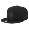 New Era Golden State Warriors Cotton Canvas 9FIFTY Split Panel Trucker Hat-Black/Black product image 1, provided for visual