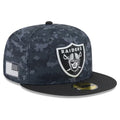 New Era Las Vegas Raiders Salute To Service 2026 59FIFTY Fitted Hat product image 1, provided for visual reference and