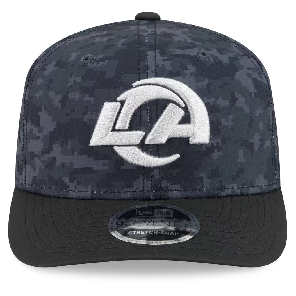 New Era Los Angeles Rams 2026 Salute to Service 9SEVENTY Stretch-Snap Hat product image 2, provided for visual reference and