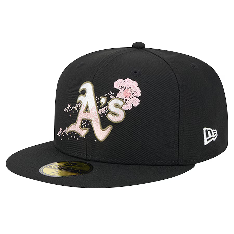 New Era Oakland Athletics Floral 59FIFTY Fitted Hat product image 2, provided for visual reference and product detail review