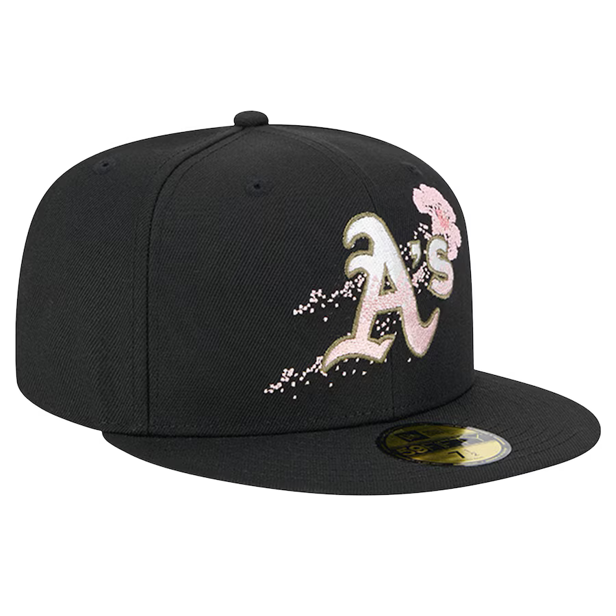 New Era Oakland Athletics Floral 59FIFTY Fitted Hat product image 3, provided for visual reference and product detail review