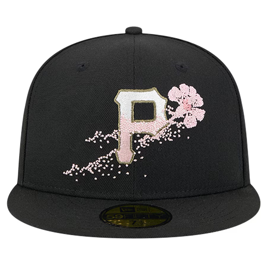New Era Pittsburgh Pirates Floral 59FIFTY Fitted Hat product image 1, provided for visual reference and product detail review