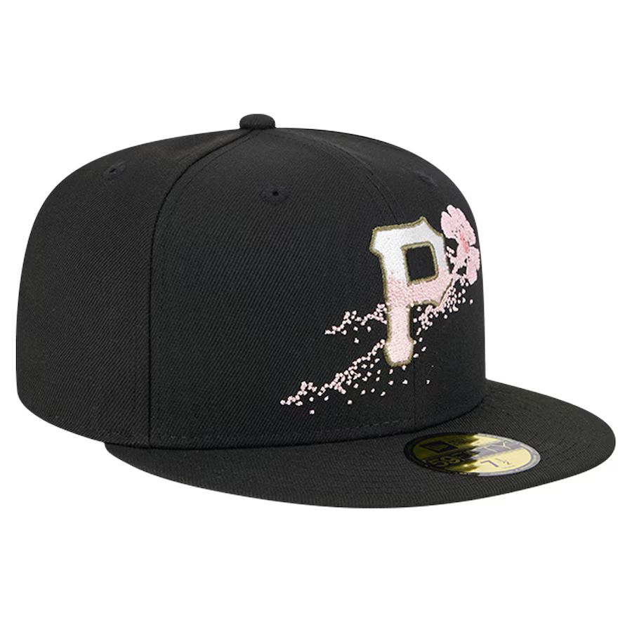 New Era Pittsburgh Pirates Floral 59FIFTY Fitted Hat product image 3, provided for visual reference and product detail review