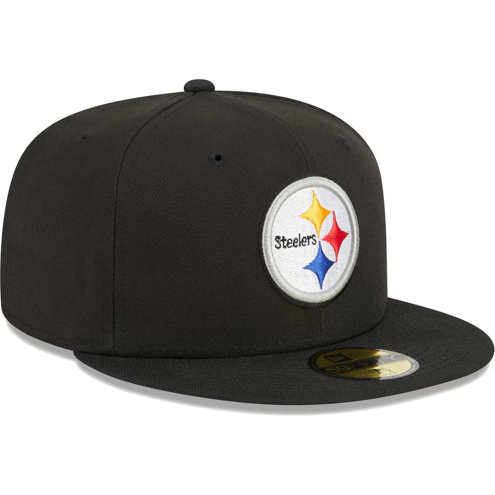 New Era Pittsburgh Steelers Basic 59FIFTY Fitted Hat- Black product image 1, provided for visual reference and product