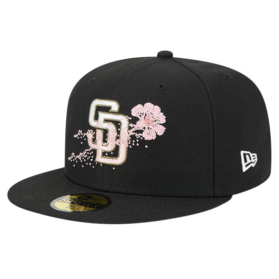 New Era San Diego Padres Floral 59FIFTY Fitted Hat product image 3, provided for visual reference and product detail review
