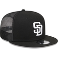 New Era San Diego Padres 9FIFTYTrucker Snapback Hat-Black/White product image 1, provided for visual reference and product