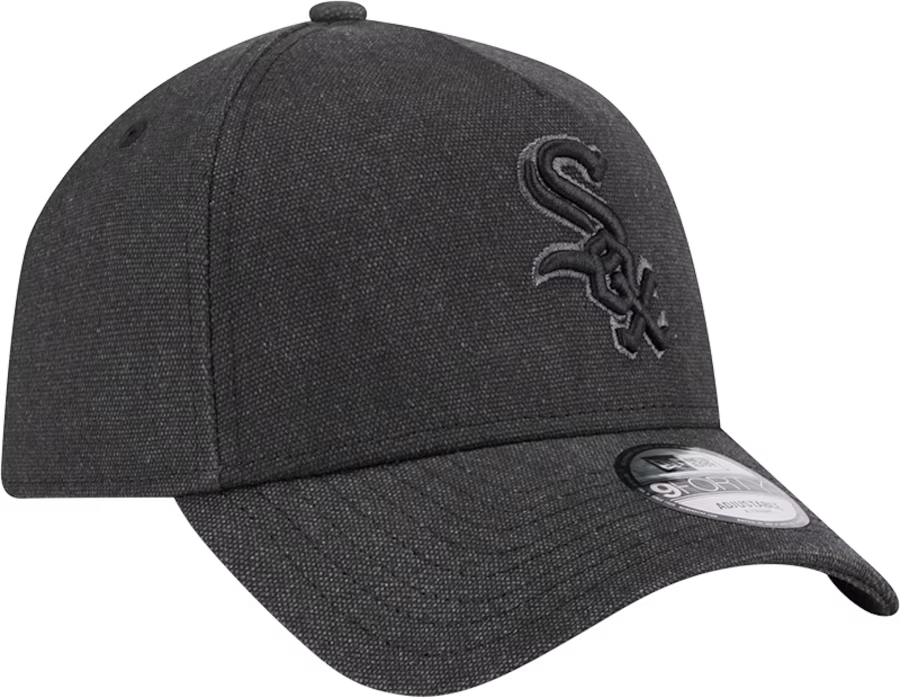 New Era Chicago White Sox Logo Essentials A Frame 9FORTY Adjustable Hat-Charcoal Black product image 1, provided for visual