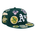 New Era Athletics All Over 59FIFTY Fitted Hat - Green product image 1, provided for visual reference and product detail