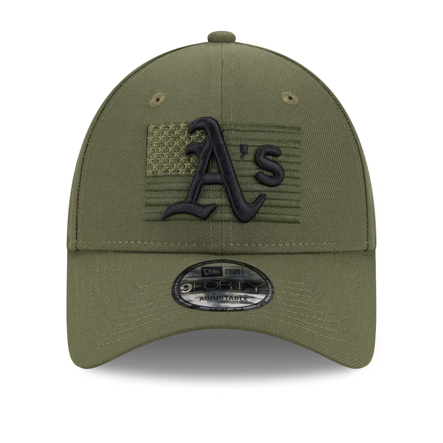 New Era Oakland Athletics Armed Forces Weekend 9FORTY Stretch Snap Hat product image 2, provided for visual reference and