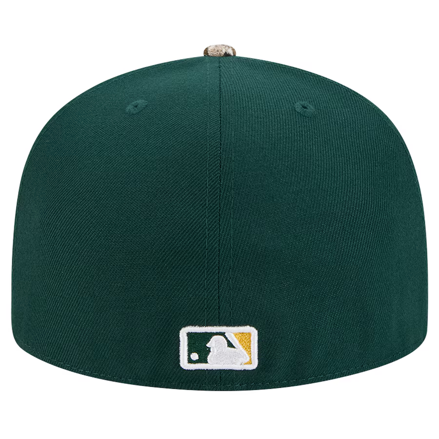 New Era Oakland Athletics Green Realtree Camo 59FIFTY Fitted Hat product image 4, provided for visual reference and product