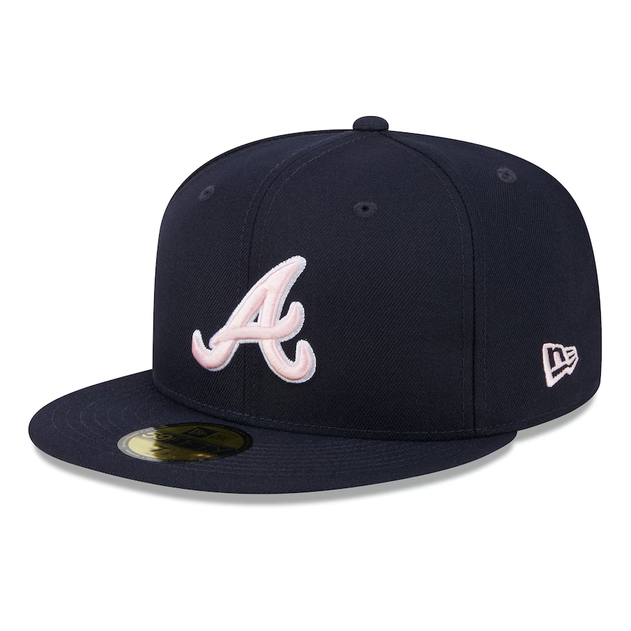 New Era Atlanta Braves On-Field 59FIFTY Fitted Hat-Navy product image 2, provided for visual reference and product detail
