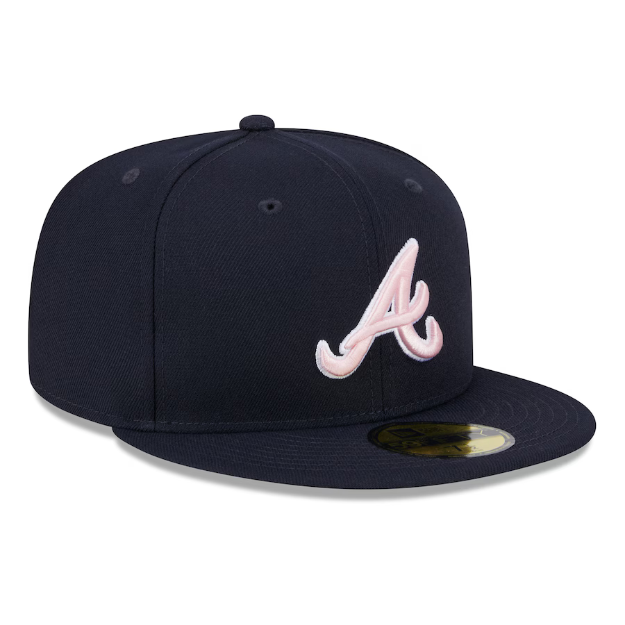 New Era Atlanta Braves On-Field 59FIFTY Fitted Hat-Navy product image 1, provided for visual reference and product detail