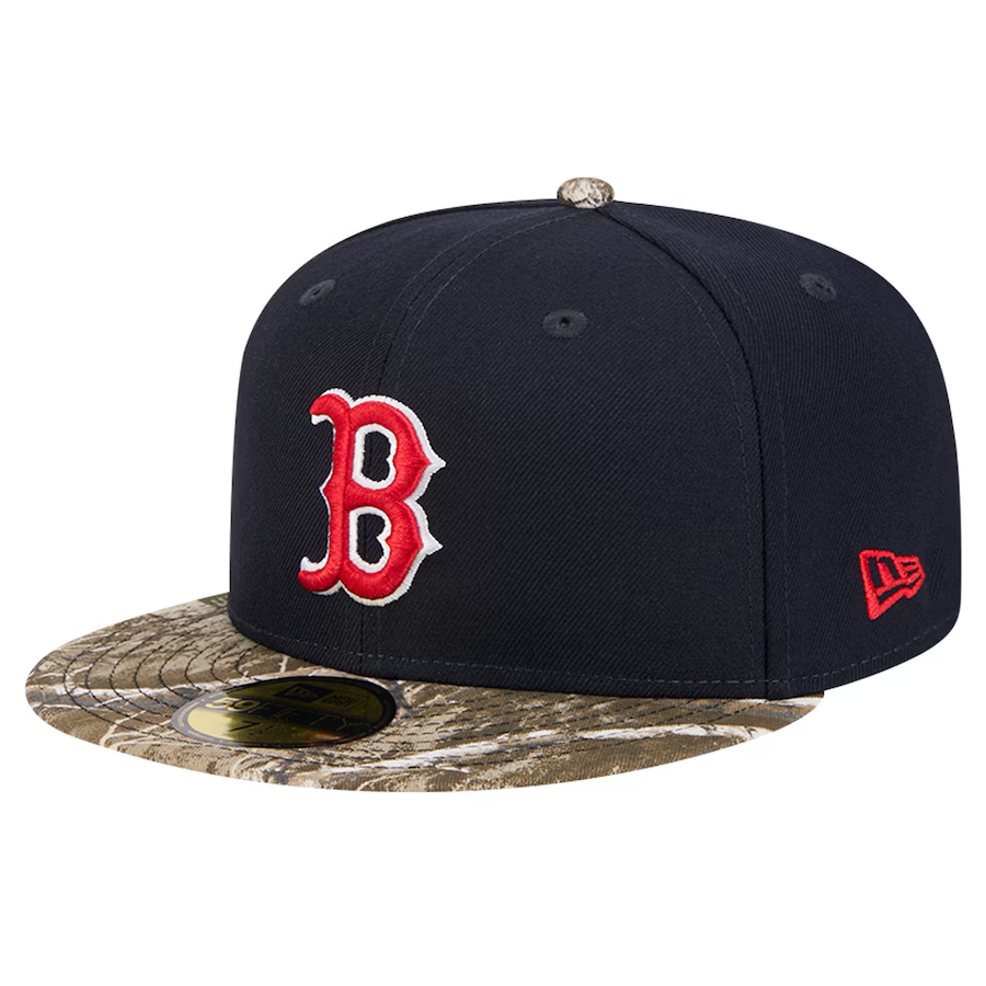 New Era Boston Red Sox Navy Realtree Camo 59FIFTY Fitted Hat product image 2, provided for visual reference and product
