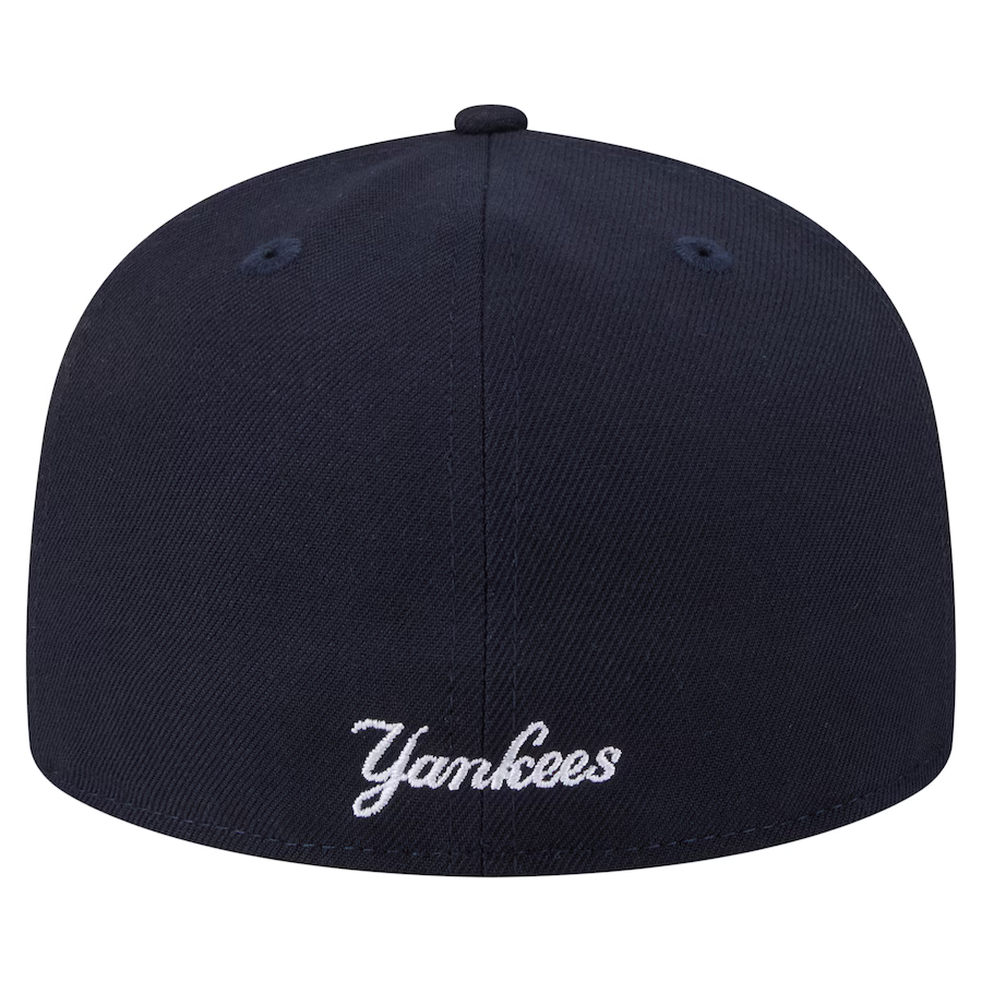 New Era New York Yankees Overlap 59FIFTY Fitted Hat-Navy product image 4, provided for visual reference and product detail