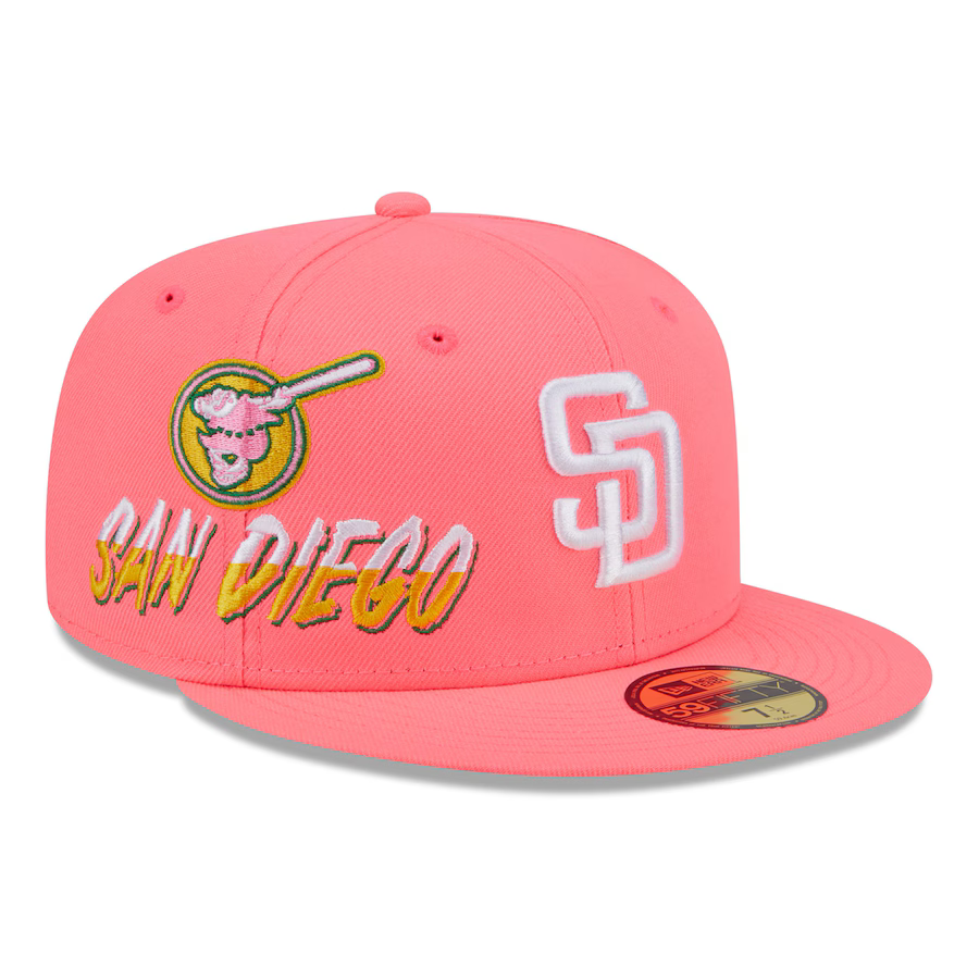 New Era San Diego Padres City Connect 9FIFTY Snapback Hat -Pink product image 1, provided for visual reference and product