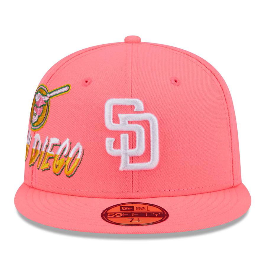 New Era San Diego Padres City Connect 9FIFTY Snapback Hat -Pink product image 2, provided for visual reference and product