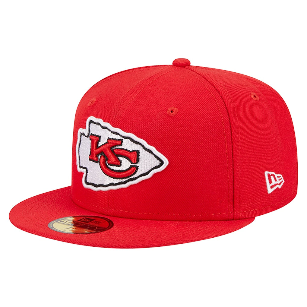 New Era Kansa City Chiefs Basic 59FIFTY Fitted Hat-Red product image 2, provided for visual reference and product detail