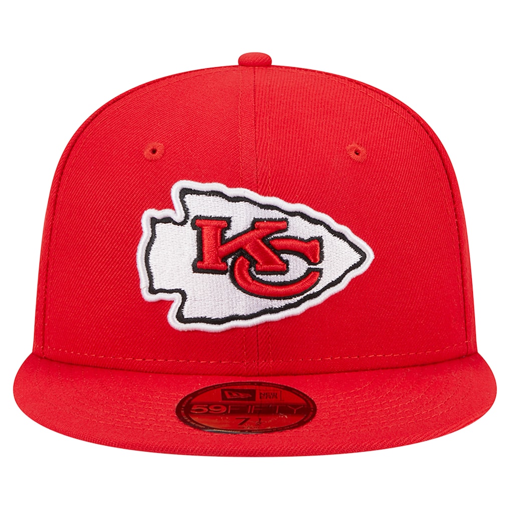 New Era Kansa City Chiefs Basic 59FIFTY Fitted Hat-Red product image 3, provided for visual reference and product detail