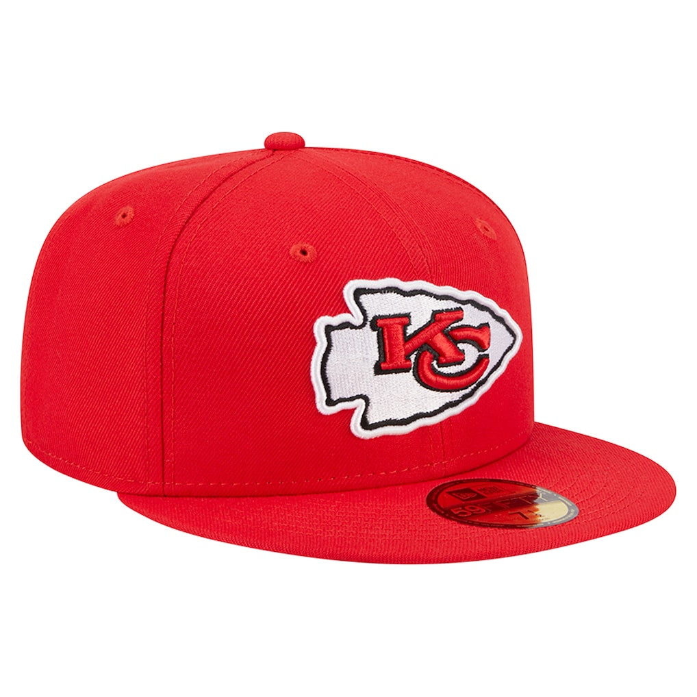 New Era Kansa City Chiefs Basic 59FIFTY Fitted Hat-Red product image 1, provided for visual reference and product detail