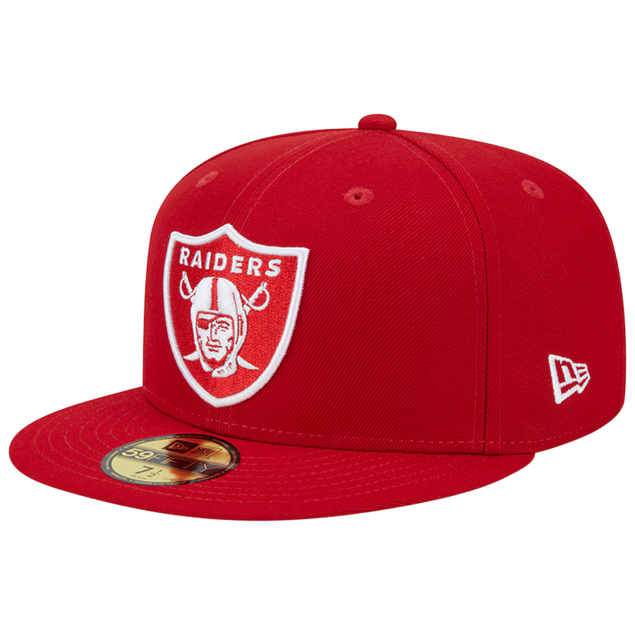New Era Las Vegas Raiders Super Bowl XVIII 59FIFTY Fitted Hat- Scarlet/White product image 2, provided for visual reference