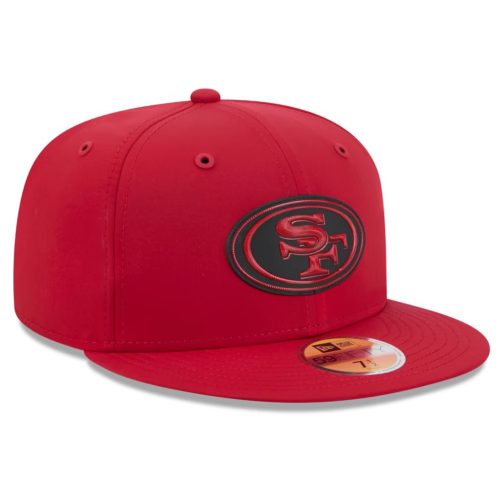 New Era San Francisco 49ERS 2026 Performance ON-FIELD Sideline 59FIFTY Fitted Hat-Red/Black product image 1, provided for