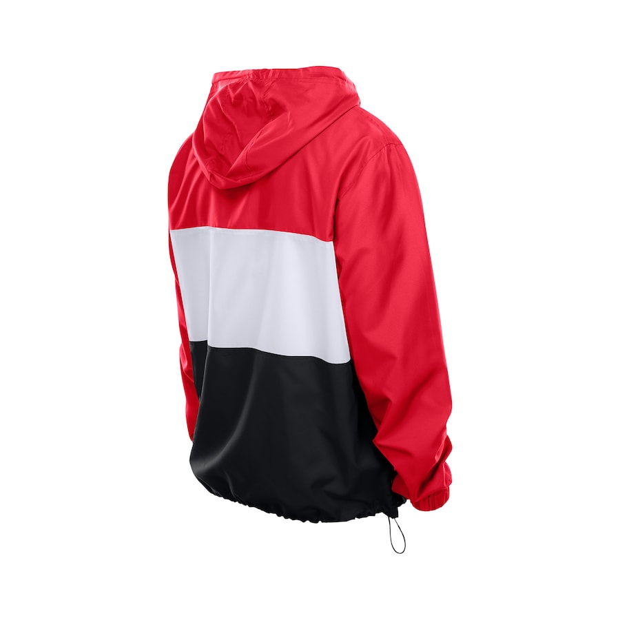 New Era San Francisco 49ers Ripstop Quarter-Zip Hooded Windbreaker product image 2, provided for visual reference and