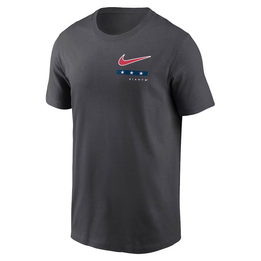 Nike Men San Francisco Giants Anthracite Americana T-Shirt product image 1, provided for visual reference and product detail