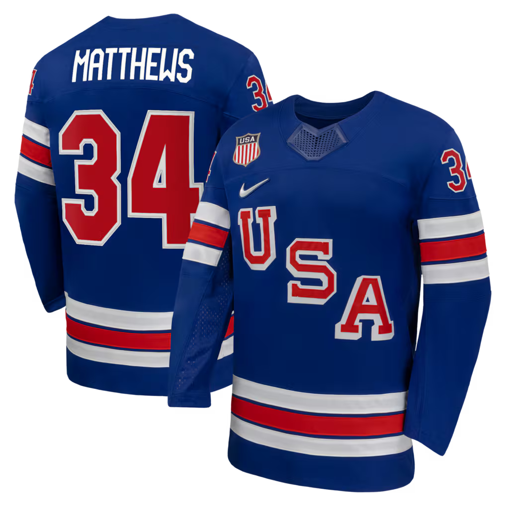 Auston Matthews USA 2026 Olympic Home Jersey - Royal product image 1
