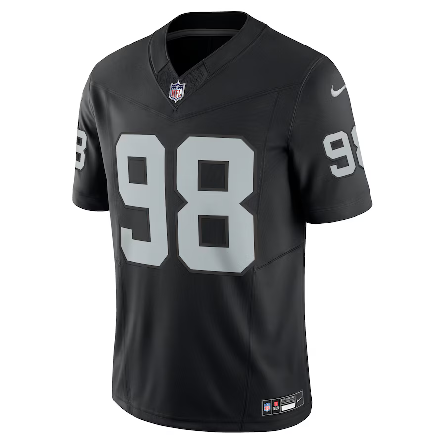 Nike Men Las Vegas Raiders Maxx Crosby #98 Vapor Limited Player Jersey - Black product image 1, provided for visual