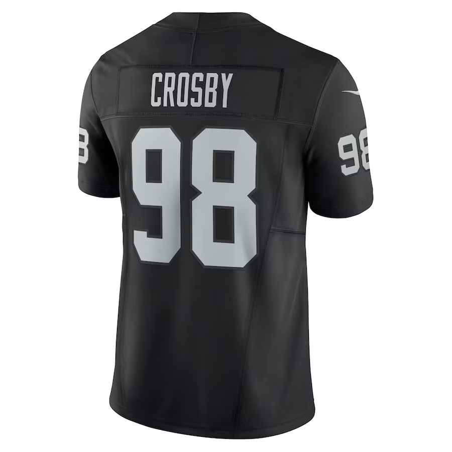 Nike Men Las Vegas Raiders Maxx Crosby #98 Vapor Limited Player Jersey - Black product image 2, provided for visual