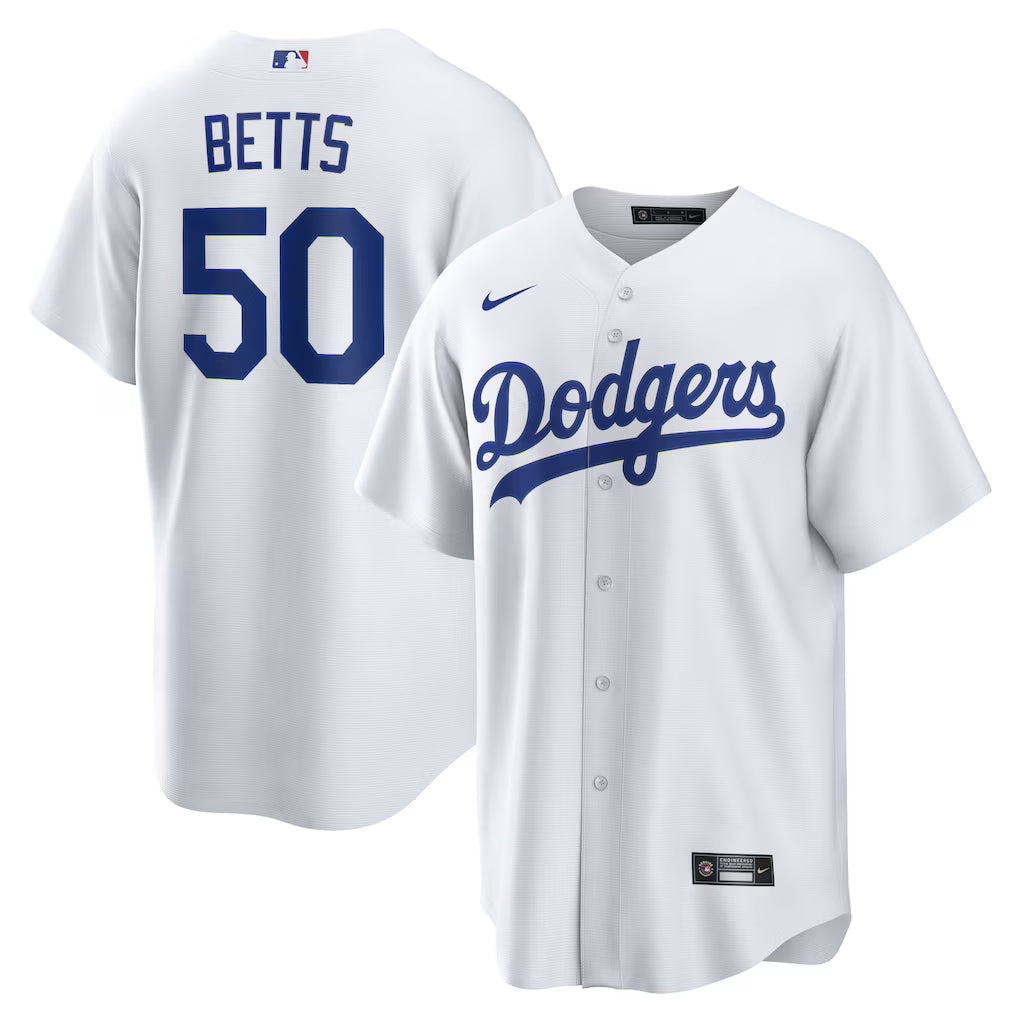 Mookie Betts Los Angeles Dodgers Home Player Jersey - White product image 1