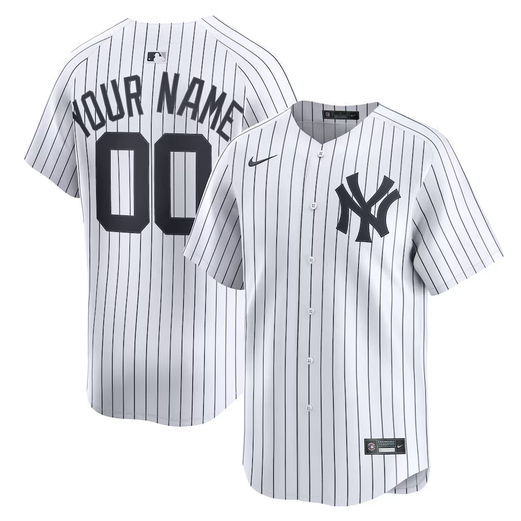 Custom New York Yankees Home Limited Jersey - White product image 1