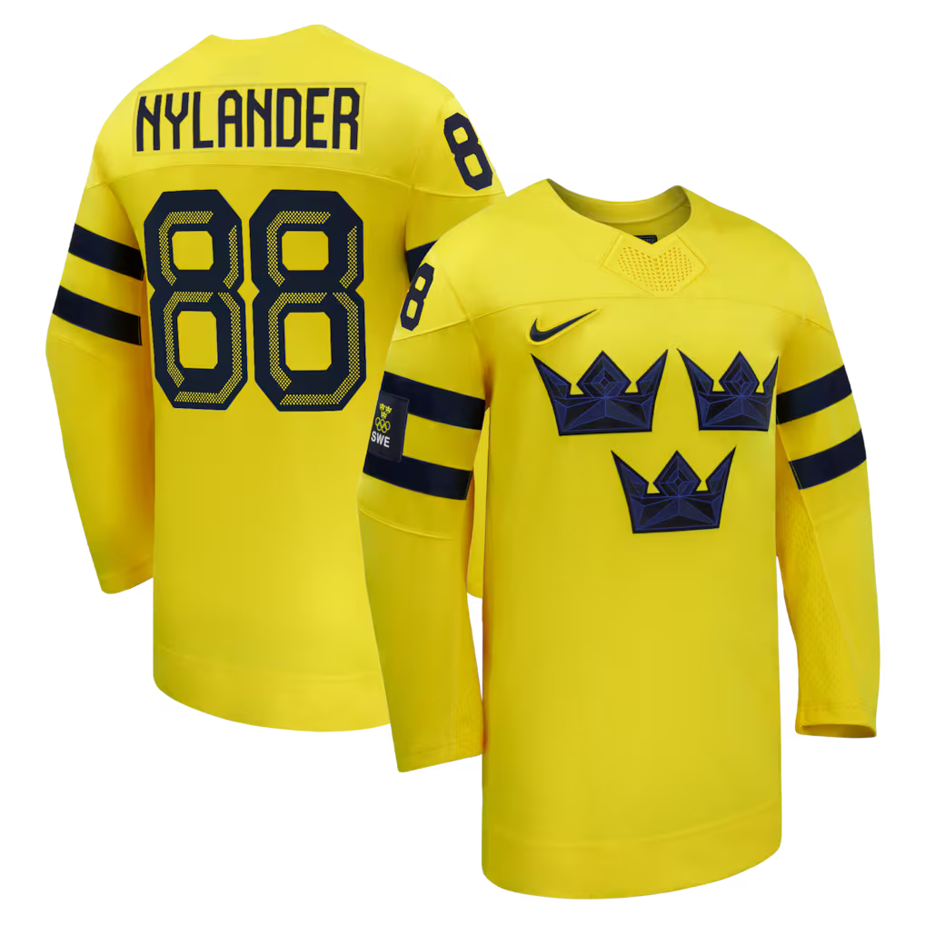 William Nylander Sweden 2026 Olympic Away Jersey - Yellow product image 1