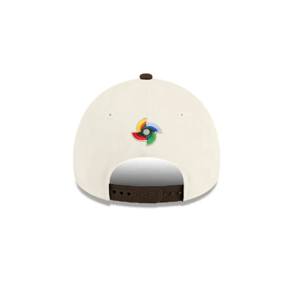 New Era Mexico WBC 9FORTY A-Frame Snapback Hat-Chrome/Walnut product image 3, provided for visual reference and product